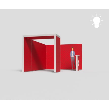 Light expo system, oboustranný výstavní stojan, skládání bez použití nářadí, Alu rám 120 mm - RED SEGO LED - Obrázek 7