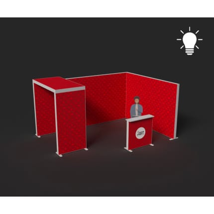 Light expo system, oboustranný výstavní stojan, skládání bez použití nářadí, Alu rám 120 mm - RED SEGO LED - Obrázek 3