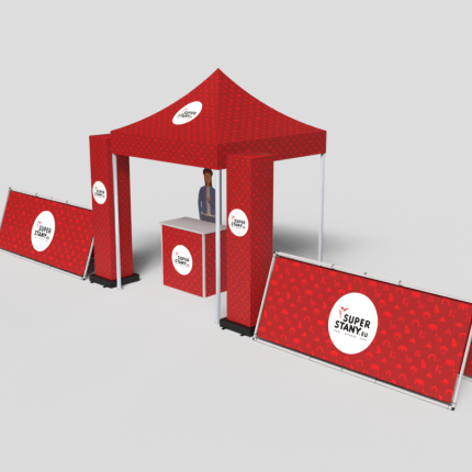 Výstavní stánek SET Outdoor, párty stan 2x2m, totemy, promo stůl, reklamní rámy - GOGO - Obrázek 2