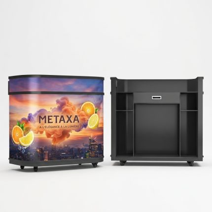 Digitální pult a recepce – LED SCREEN BAR s integrovanou obrazovkou