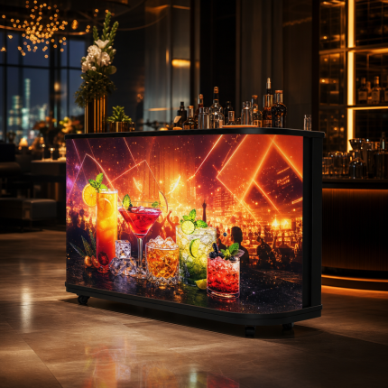 Digitální pult a recepce – LED SCREEN BAR s integrovanou obrazovkou - Obrázek 10