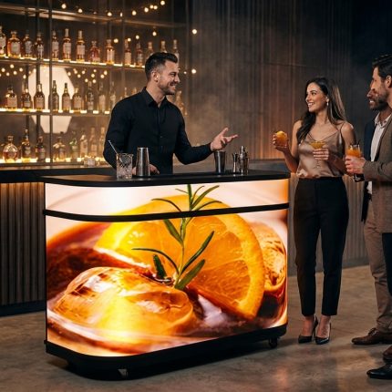 Digitální pult a recepce – LED SCREEN BAR s integrovanou obrazovkou - Obrázek 9