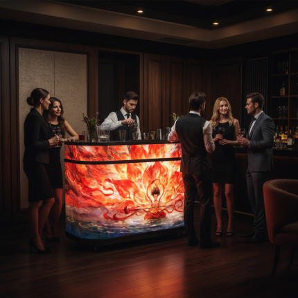 Digitální pult a recepce – LED SCREEN BAR s integrovanou obrazovkou - Obrázek 11