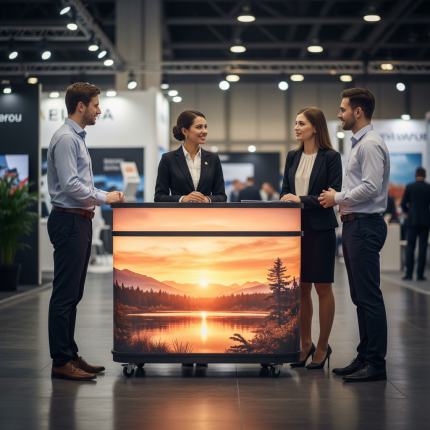 Digitální pult a recepce – LED SCREEN BAR s integrovanou obrazovkou - Obrázek 3