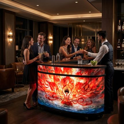 Digitální pult a recepce – LED SCREEN BAR s integrovanou obrazovkou - Obrázek 13