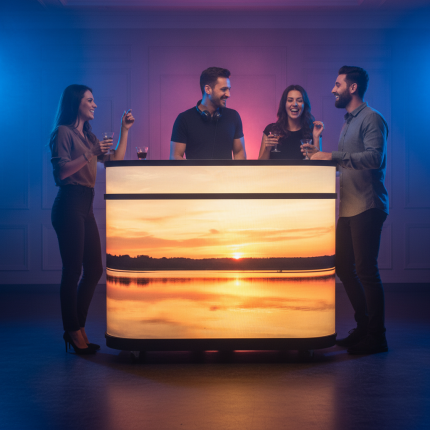 Digitální pult a recepce – LED SCREEN BAR s integrovanou obrazovkou - Obrázek 14