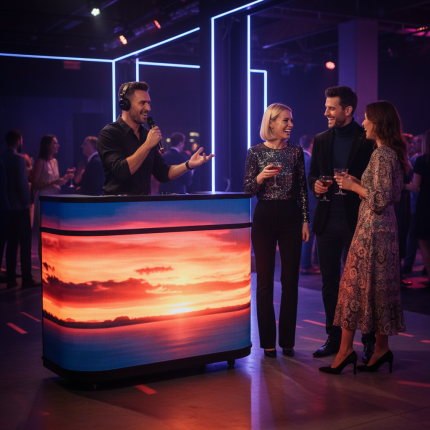 Digitální pult a recepce – LED SCREEN BAR s integrovanou obrazovkou - Obrázek 15